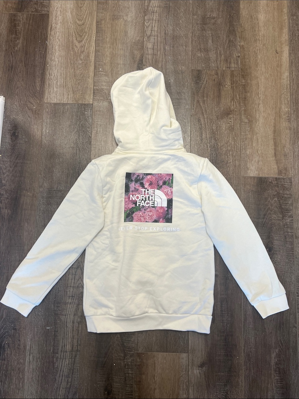The North Face Kids' Evolution Box NSE Graphic Pullover Hoodie White/Pink Sz S